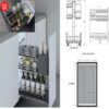 Giá để dao thớt đa năng nan oval (Quả Trám) Inoxen EV5030 2 Giá để dao thớt đa năng nan oval (Quả Trám) Inoxen EV5030