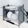 Giá bát nâng hạ 2 tầng nan Oval (Quả Trám) Inoxen EV9090 1 Giá bát nâng hạ 2 tầng nan Oval (Quả Trám) Inoxen EV9090