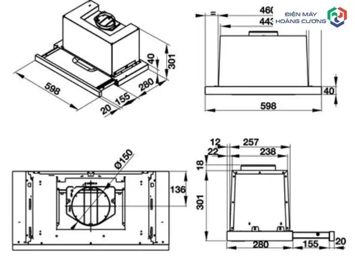 Máy hút mùi âm tủ Hafele HH-TG60E (539.81.073) 6 Máy hút mùi âm tủ Hafele HH-TG60E (539.81.073) có điểm gì chú ý?