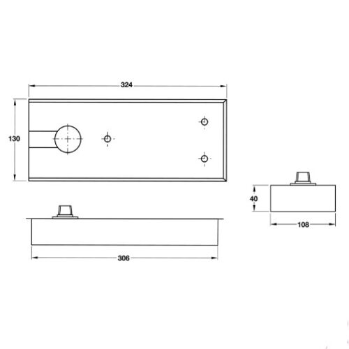 Bản lề sàn 70Kg DCL41 Hafele 932.84.044 5 Kích thước của Bản lề sàn 70Kg DCL41 Hafele 932.84.044