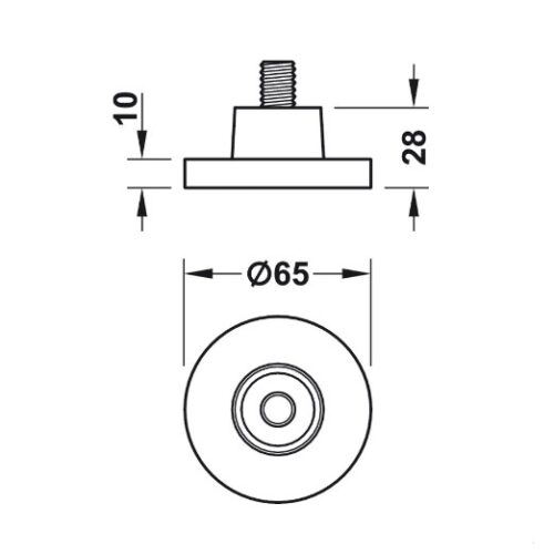 Bas gắn tường nhà vệ sinh công cộng Hafele 988.98.000 5 Kích thước của Bas gắn tường nhà vệ sinh công cộng Hafele 988.98.000