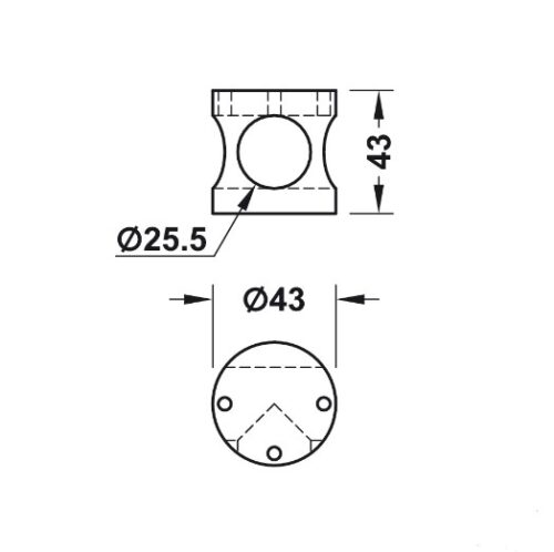 Bas nối chữ T nhà vệ sinh công cộng Hafele 988.98.070 5 Kích thước của Bas nối chữ T nhà vệ sinh công cộng Hafele 988.98.070