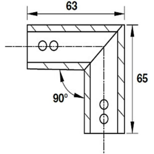 Bas nối thanh treo 90 độ Hafele 981.52.796 5 Kích thước của Bas nối thanh treo 90 độ Hafele 981.52.796