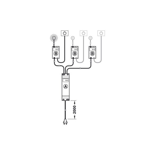 Bộ chia đèn Led 12V 3 ngõ ra Hafele 833.74.751 5 Bộ chia đèn Led 12V 3 ngõ ra Hafele 833.74.751