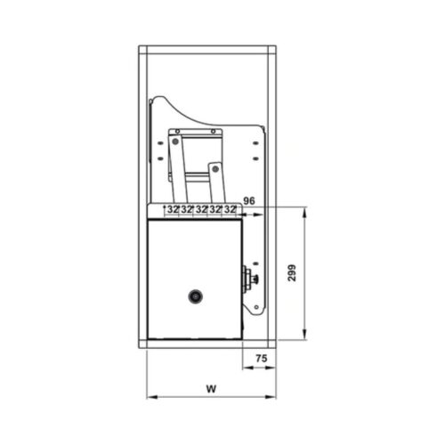 Bộ rổ bát đĩa Hafele Lento 504.76.010 700mm 5 Bộ rổ bát đĩa Hafele Lento 504.76.010 700mm
