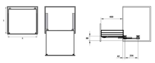 Bộ rổ bát đĩa Cappella Hafele 549.08.006 Inox 304 5 Kích thước của Bộ rổ bát đĩa Cappella Hafele 549.08.006 Inox 304