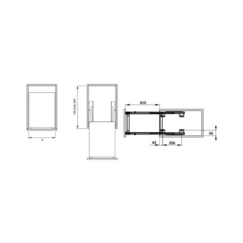 Bộ rổ gia vị Sonata Hafele 549.20.235 mạ chrome 5 Kích thước của Bộ rổ gia vị Sonata Hafele 549.20.235 mạ chrome