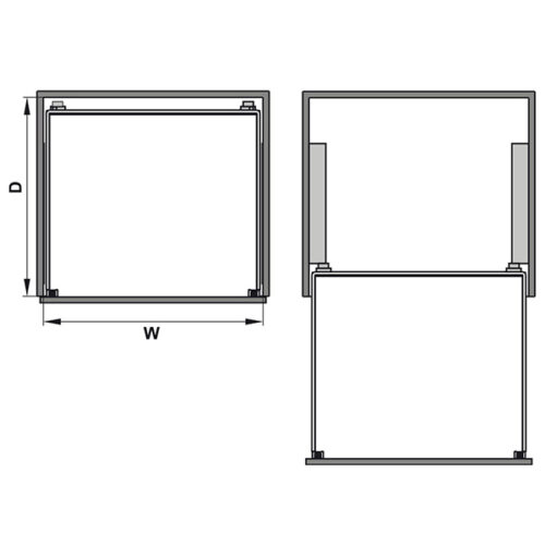 Bộ rổ kéo lọt lòng Arena Hafele 540.26.654, tủ rộng 450mm 5 Bộ rổ kéo lọt lòng Arena Hafele 540.26.654, tủ rộng 450mm