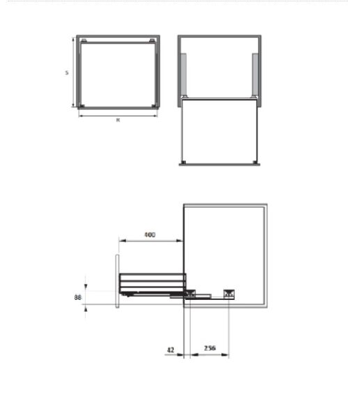 Bộ rổ xoong nồi Cappella Hafele 549.08.025 Inox 304 5 Kích thước của Bộ rổ xoong nồi Cappella Hafele 549.08.025 Inox 304