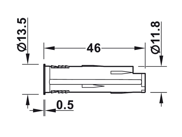 Công tắc cảm biến chạm Hafele 833.89.058 4 Kích thước của Công tắc cảm biến chạm Hafele 833.89.058