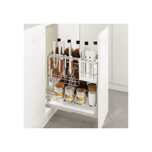 Giá dao thớt nan dẹt inox mờ, ray giảm chấn Kit Plus EC VIP.25 5 Giá dao thớt nan dẹt inox mờ, ray giảm chấn Kit Plus EC VIP.25