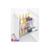 Giá dao thớt nan dẹt inox mờ, ray giảm chấn Kit Plus EC VIP.25 1 Giá dao thớt nan dẹt inox mờ, ray giảm chấn Kit Plus EC VIP.25