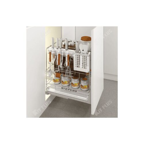 Giá dao thớt nan dẹt inox mờ, ray giảm chấn Kit Plus EC VIP.40 5 Giá dao thớt nan dẹt inox mờ, ray giảm chấn Kit Plus EC VIP.40