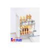 Giá để gia vị nan dẹt Inox mờ, ray giảm chấn Kit Plus DS.40 2 Giá để gia vị nan dẹt Inox mờ, ray giảm chấn Kit Plus DS.40