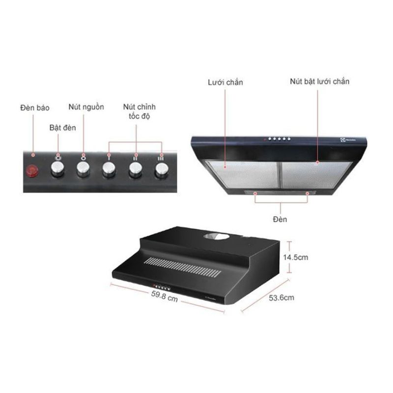 Máy hút mùi Electrolux EFT6510K 4 thông số kỹ thuật của Máy hút mùi Electrolux EFT6510K