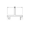 Nắp che thanh nhôm nối tường 3000mm Hafele 403.75.430 1 Nắp che thanh nhôm nối tường 3000mm Hafele 403.75.430