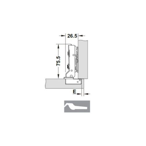Bản lề Cucina Legato 334.00.062 mạ niken, sáng 5 Bản lề Cucina Legato 334.00.062 mạ niken, sáng