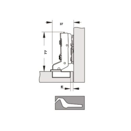 Bản lề Cucina Legato 334.00.066 mạ niken, đen 5 Bản lề Cucina Legato 334.00.066 mạ niken, đen
