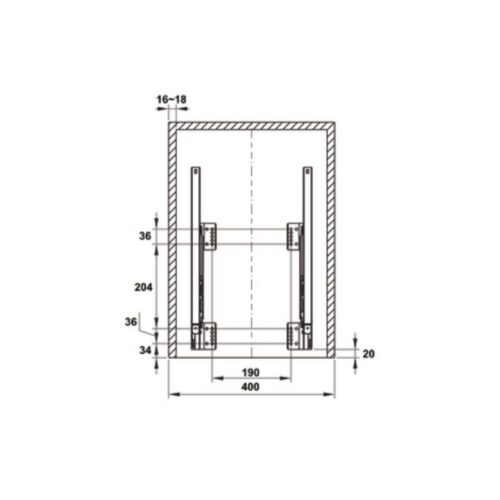 Thùng rác gắn cánh Cucina Viola 503.48.504 9 Thùng rác gắn cánh Cucina Viola 503.48.504