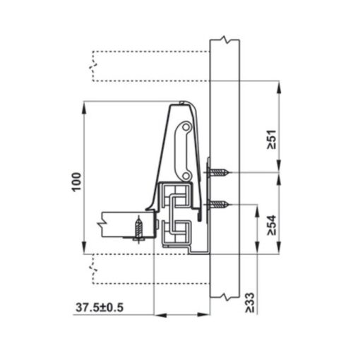 Ray hộp Hafele 552.75.705 Alto màu trắng, H84 X 500mm 7 phu kien nha bep 552 75 705 1