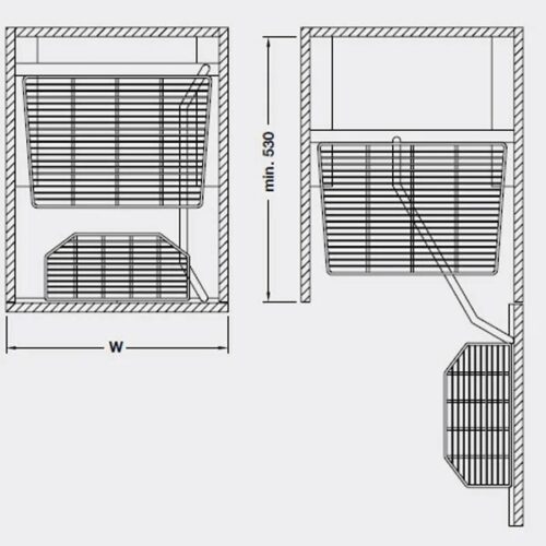 Phụ kiện tủ 6 tầng Milan Series-Hafele 549.91.173 5 Kích thước của Phụ kiện tủ 6 tầng Milan Series-Hafele 549.91.173