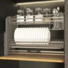 Rổ bát đĩa di động Cucina Lento 504.76.134 600mm Inox 304/ Xám 2 Rổ bát đĩa di động Cucina Lento 504.76.134 600mm Inox 304/ Xám