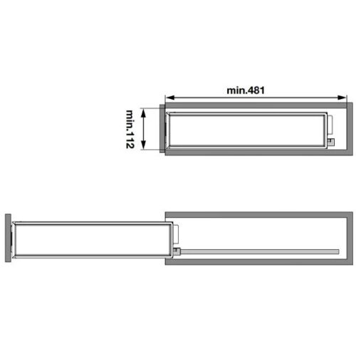 Rổ kéo 150mm No.15 Hafele 545.61.063 5 Kích thước của Rổ kéo 150mm No.15 Hafele 545.61.063