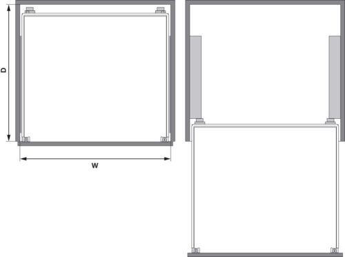 Rổ kéo tủ bếp dưới Hafele 540.24.607 5 Kích thước của Rổ kéo tủ bếp dưới Hafele 540.24.607