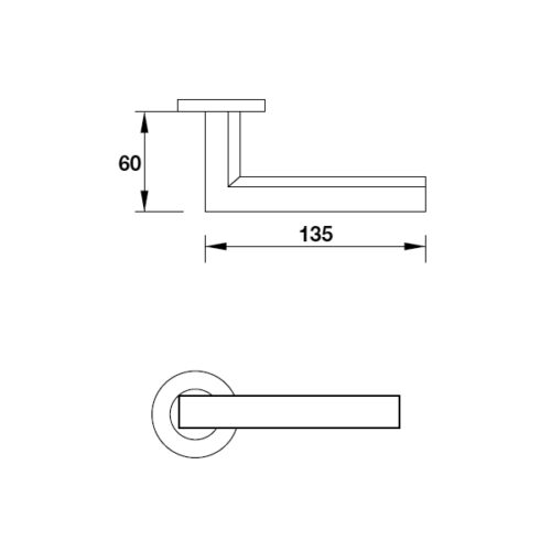 Tay nắm gạt cửa phòng Hafele 903.99.723 5 Kích thước của Tay nắm gạt cửa phòng Hafele 903.99.723