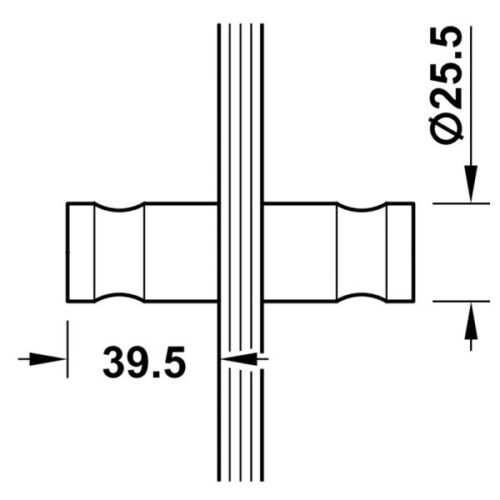 Tay nắm nhà vệ sinh công cộng Hafele 988.98.080 5 Kích thước của Tay nắm nhà vệ sinh công cộng Hafele 988.98.080