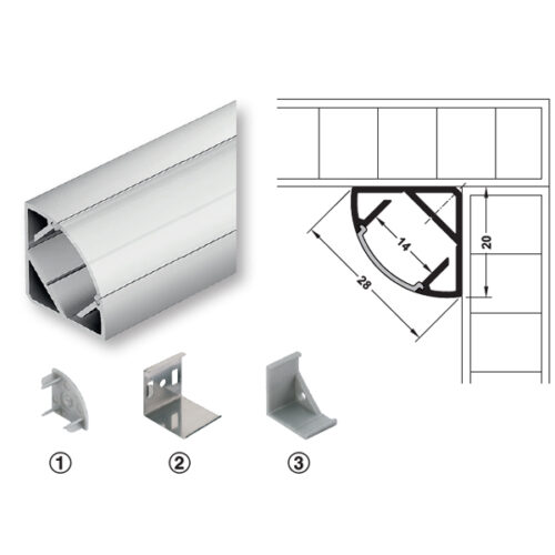 Thanh nhôm gắn góc Hafele 833.74.812 5 Thanh nhôm gắn góc Hafele 833.74.812