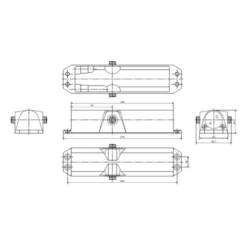 Thiết bị đóng cửa tự động 80Kg EN2-4 Hafele 931.77.119 5 Kích thước của Thiết bị đóng cửa tự động 80Kg EN2-4 Hafele 931.77.119