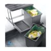 Thùng đựng rác 2 khoang Euronox EU.DV2 2 Thùng đựng rác 2 khoang Euronox EU.DV2