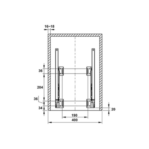 Thùng rác gắn cánh Hafele Viola 503.48.505 9 Thùng rác gắn cánh Hafele Viola 503.48.505