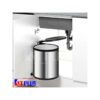 Thùng rác Inox tròn gắn cánh Kit Plus DF.08L 2 Thùng rác Inox tròn gắn cánh Kit Plus DF.08L