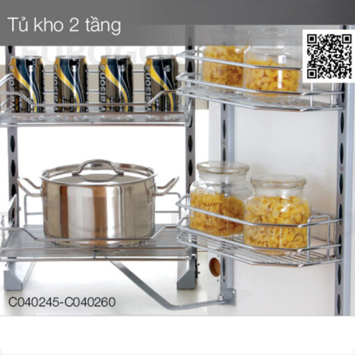 Tủ kho 2 tầng Inox hộp cánh mở Eurogod C040260 4 Tủ kho 2 tầng Inox hộp cánh mở Eurogod C040260