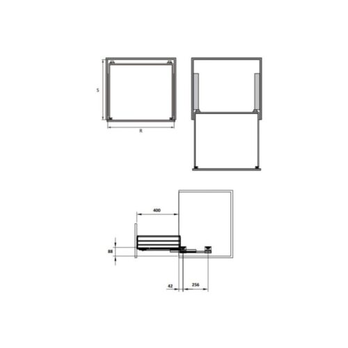 Bộ rổ bát đĩa Hafele Cappella 549.08.151 700mm 5 Bộ rổ bát đĩa Hafele Cappella 549.08.151 700mm