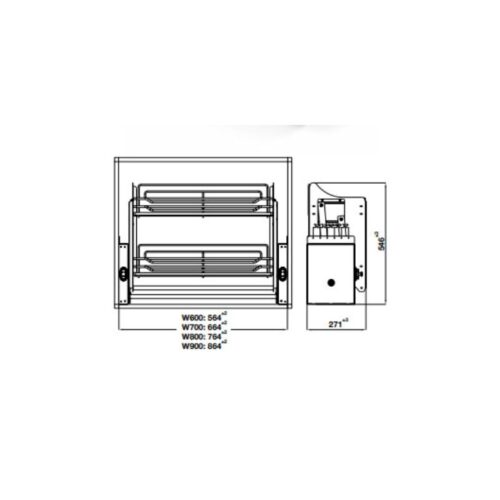 Bộ rổ nâng hạ Hafele Oria 504.76.507 800mm 5 Bộ rổ nâng hạ Hafele Oria 504.76.507 800mm
