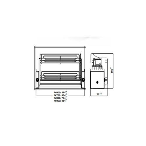 Bộ rổ nâng hạ Hafele Oria 504.76.705 700mm 5 Bộ rổ nâng hạ Hafele Oria 504.76.705 700mm