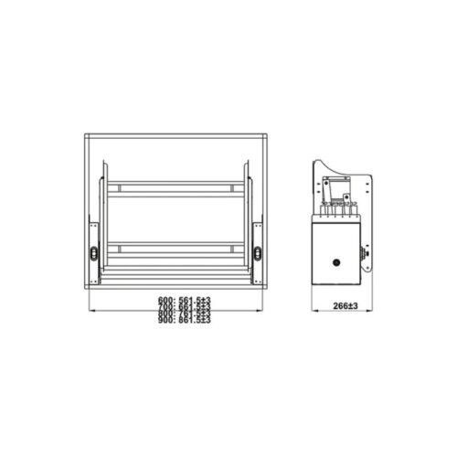 Bộ rổ nâng hạ Hafele Orio 504.76.815 700mm 6 Bộ rổ nâng hạ Hafele Orio 504.76.815 700mm