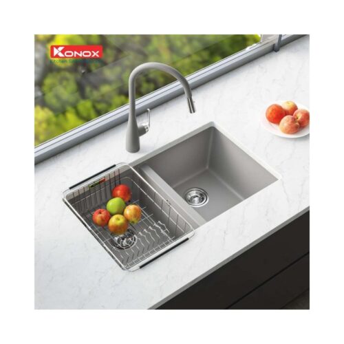 Chậu rửa bát Konox Granite Veloci 760D Grey 7 Chậu rửa bát Granite Veloci 760D Grey