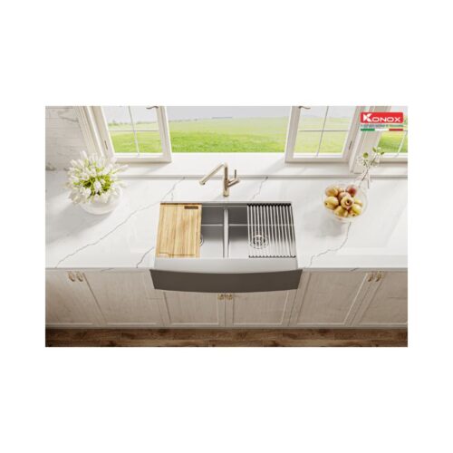 Chậu rửa bát Konox Workstation - Apron Sink KN8751DA Curve 7 Chậu rửa bát Workstation - Apron Sink KN8751DA Curve
