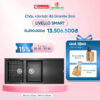 Chậu rửa bát Konox Granite Livello Smart 1160 Black 1 Khuyến mãi chậu rửa bát Konox Granite Livello Smart 1160 Black