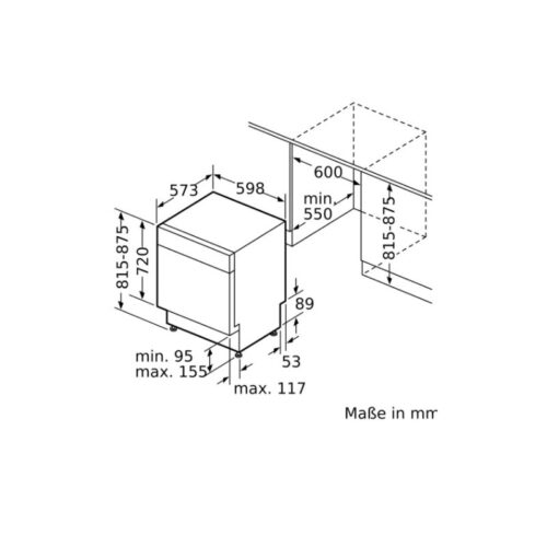 Máy rửa bát BOSCH SMU4HVS31E 18 Kích thước của Máy rửa bát BOSCH SMU4HVS31E