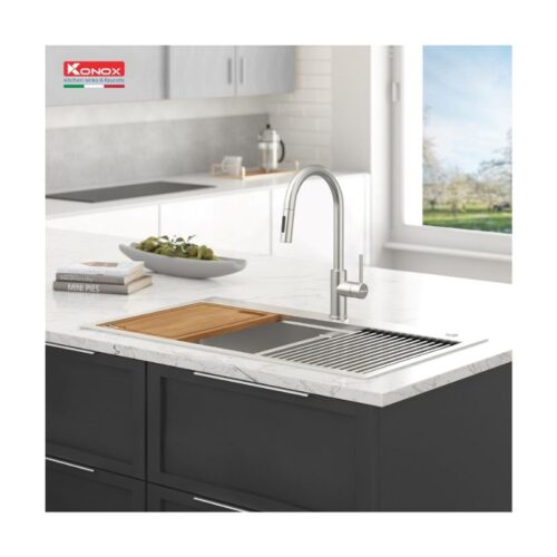 Vòi rửa bát dây rút Konox Reno 6 vòi rửa bát dây rút Konox Reno
