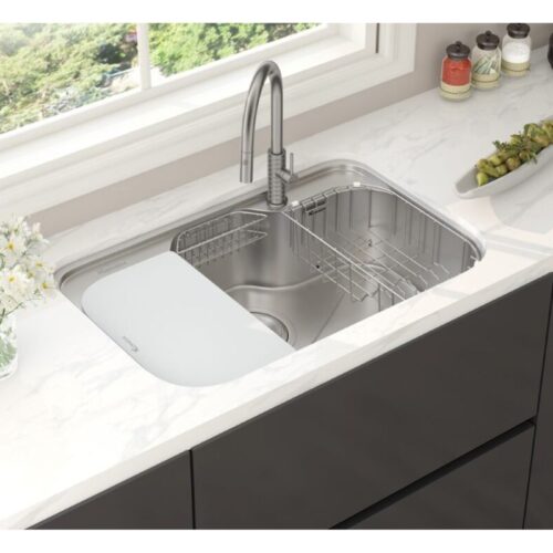 Chậu rửa bát inox 1 hố Konox Tari 7851SR 7 Ảnh thực tế chậu rửa bát inox 1 hố Konox Tari 7851SR