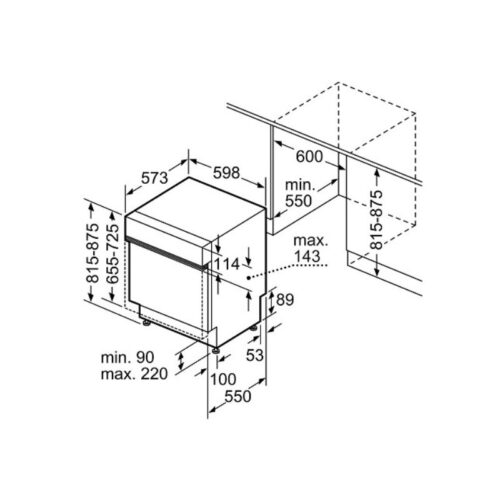 Máy rửa bát bán âm Bosch SMI6ZCS16E Serie 6 19 thông số kỹ thuật của máy rửa bát bán âm Bosch SMI6ZCS16E Serie 6
