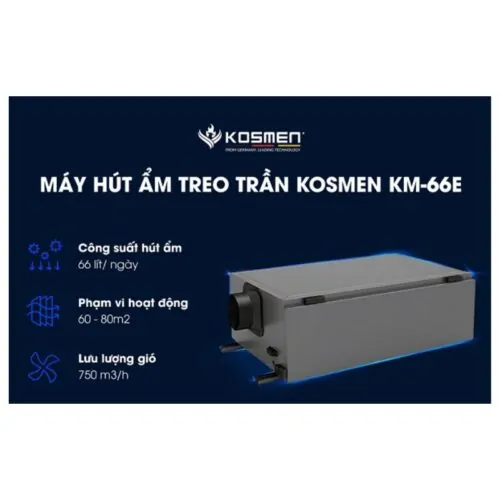 Máy hút ẩm treo trần KOSMEN KM-66E 5 Hình ảnh máy hút ẩm treo trần KOSMEN KM-66E