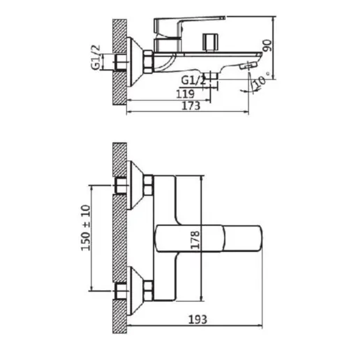 Sen tắm nóng lạnh Paul Schmitt PA019B 5 Kích thước sen tắm nóng lạnh Paul Schmitt PA019B