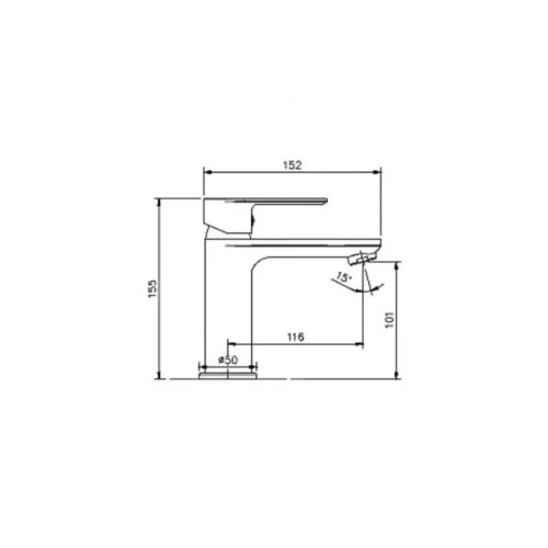 Vòi chậu lavabo nóng lạnh Paul Schmitt PA016F 5 Kích thước vòi chậu lavabo nóng lạnh Paul Schmitt PA016F